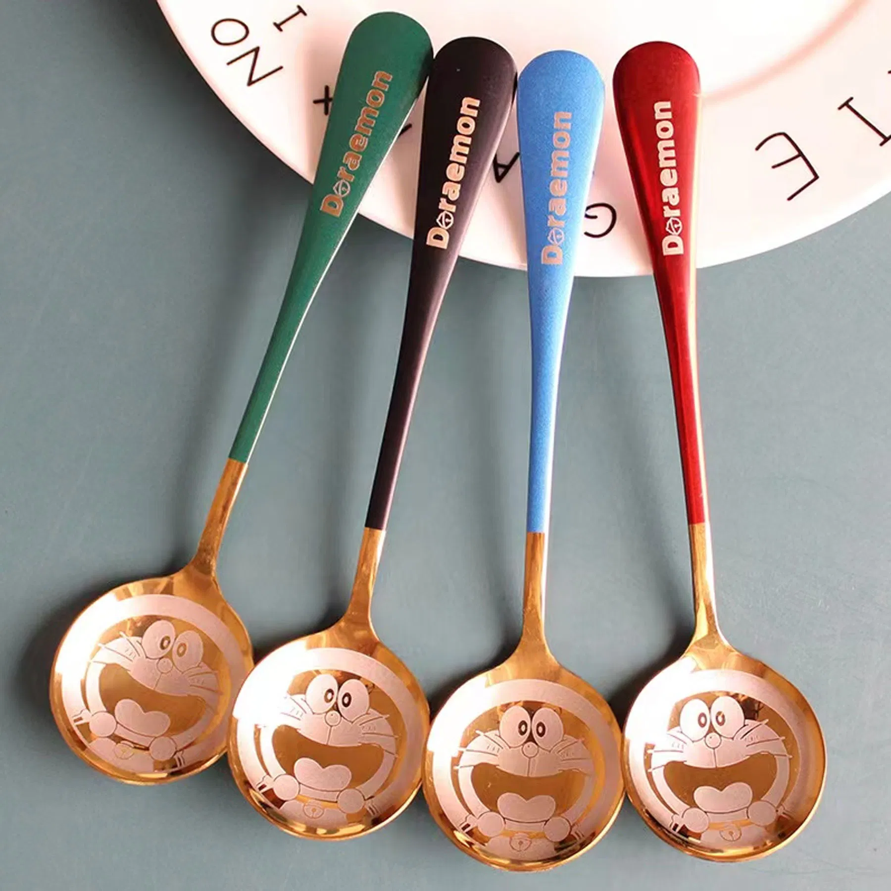 Special Cute Design Spoon Stainless Steel Coffee Round Head Spoon