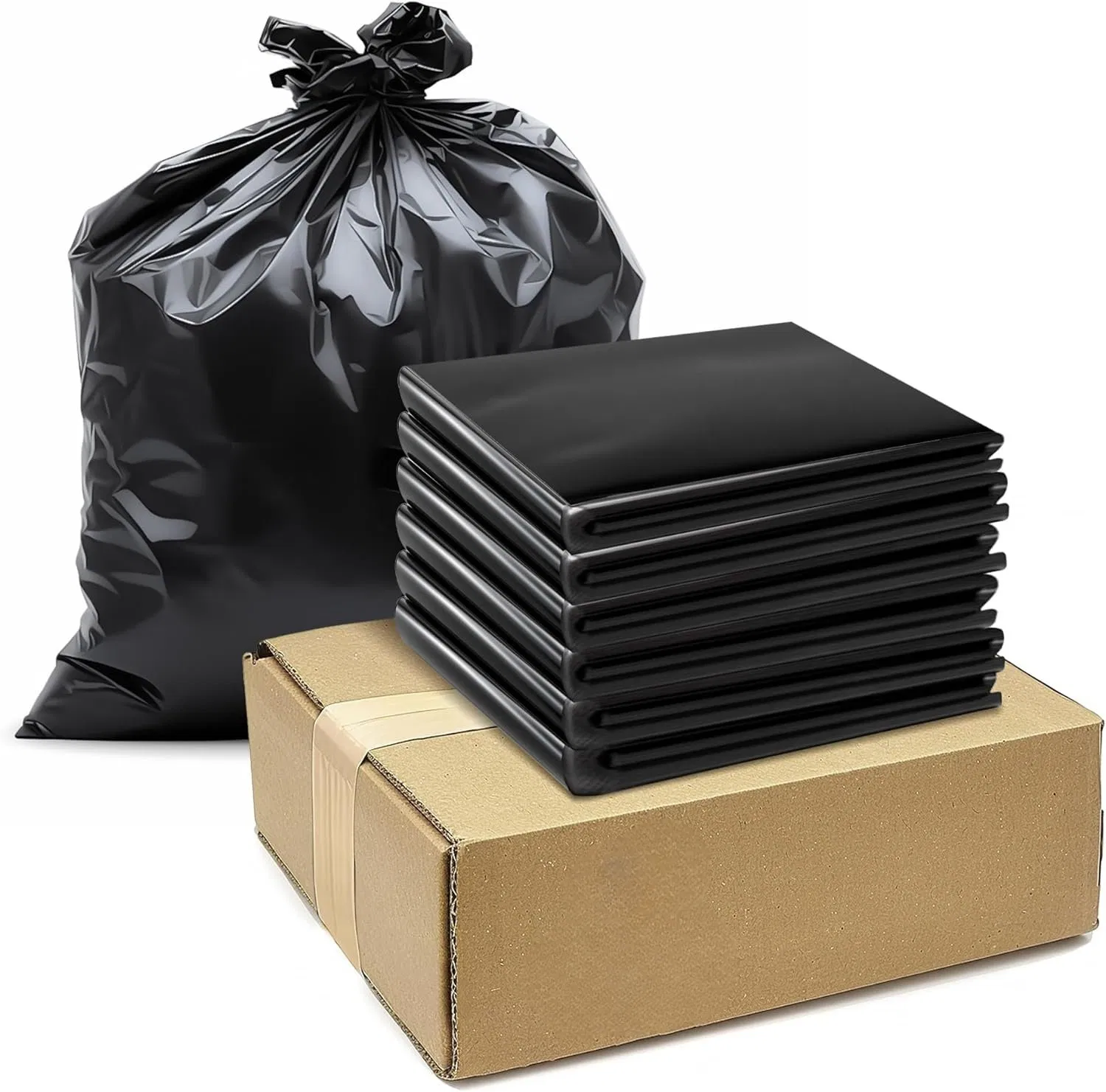 Sturdy & Tear-Resistant Commercial Can Liners 55 Gallon Large Garbage Bags