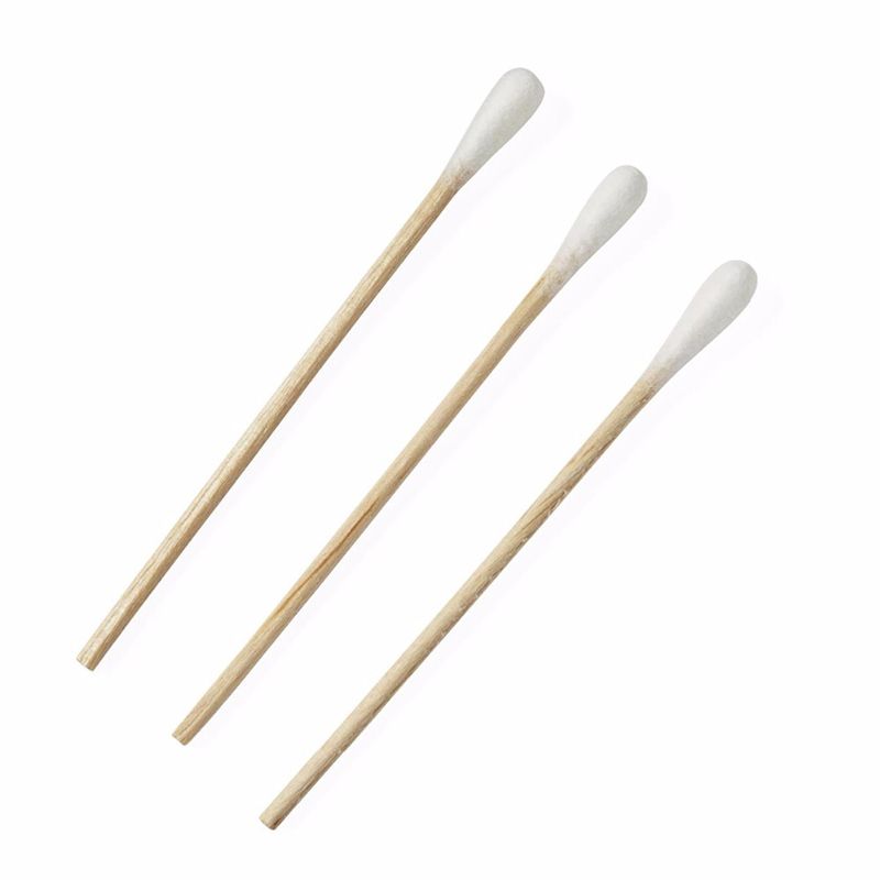 Organic Private Label Q-Tips Cotton Swabs Ear Cleaning Longer Bamboo Stick Cotton Buds Medical Sterile Cotton Swab