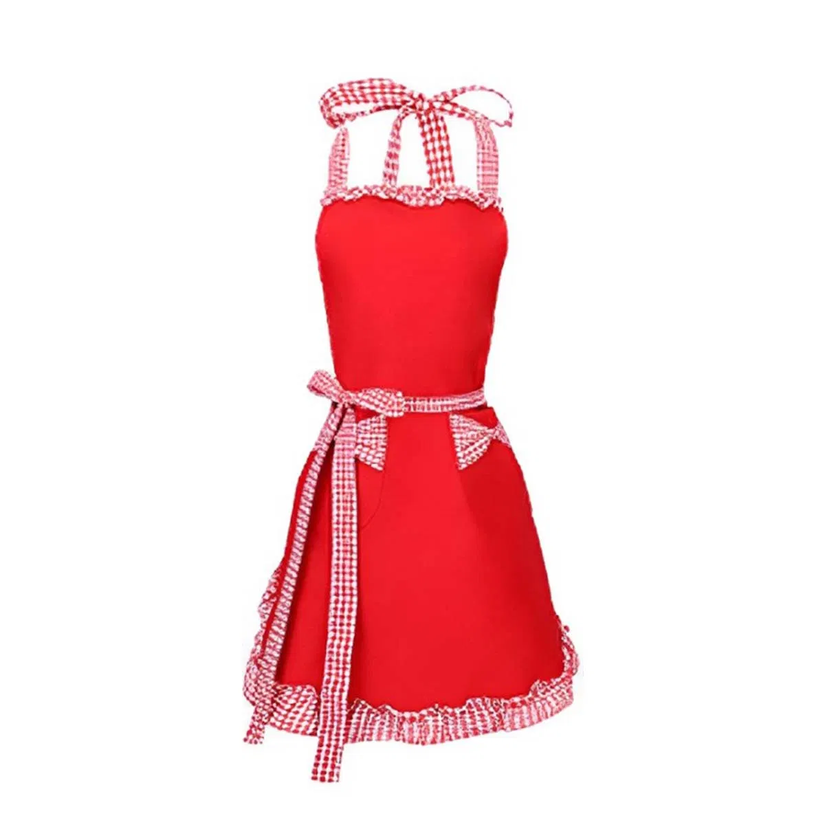 Ladies' Lace Uniform Apron, Adjustable Bow Lace, Anti-Stain Maid Apron