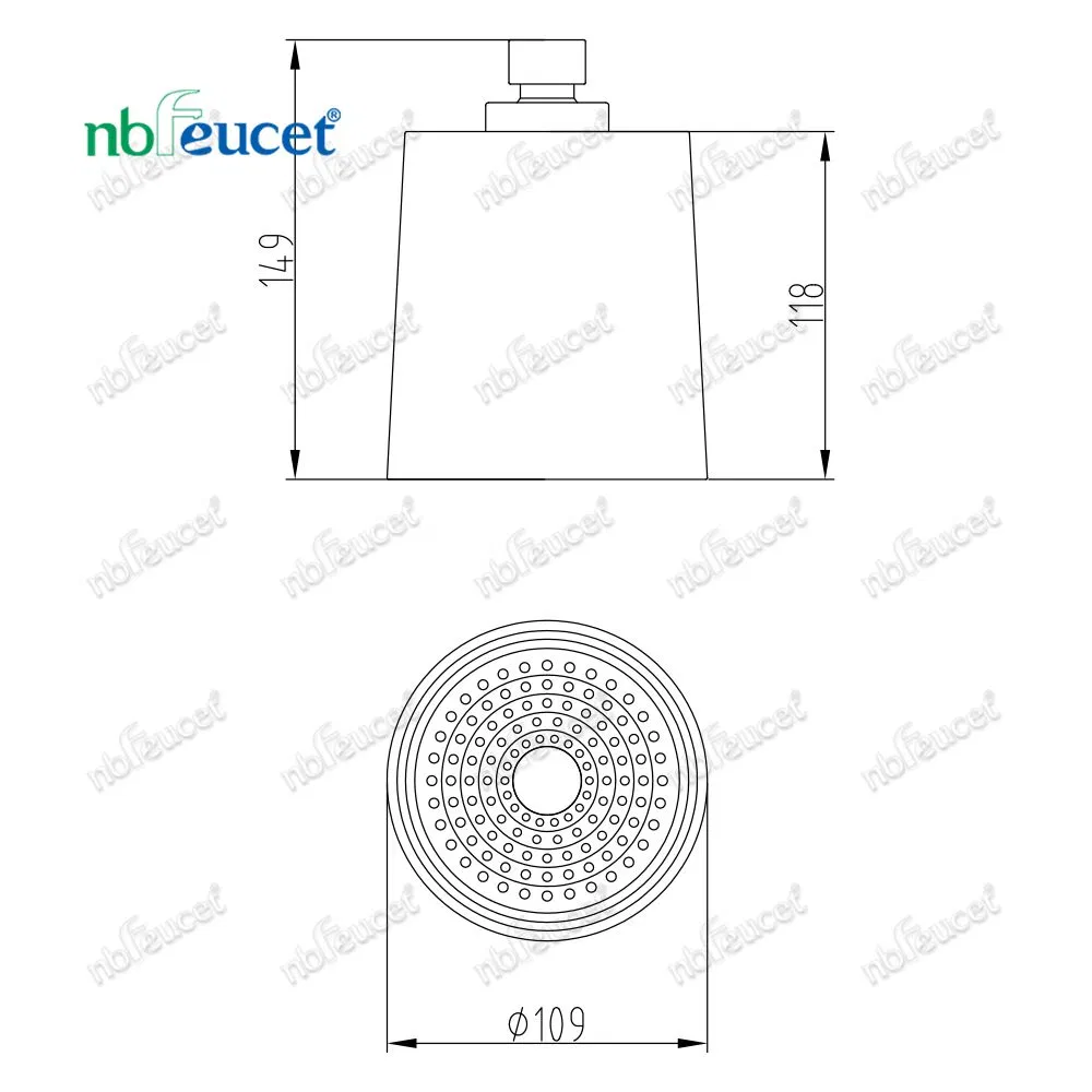 Modern ABS Chromed Wall Mounted Shower Head