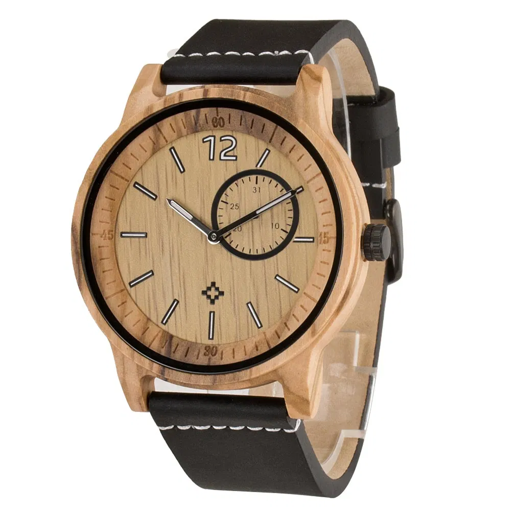 Classical Sandalwood Watch Men Wristwatch Factory Wholesale Wood Watch with Custom Logo Relogio Masculino