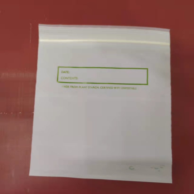 Frosted Pbat PLA Material Corn Starch Compostalbe Zipper Bag for Furit