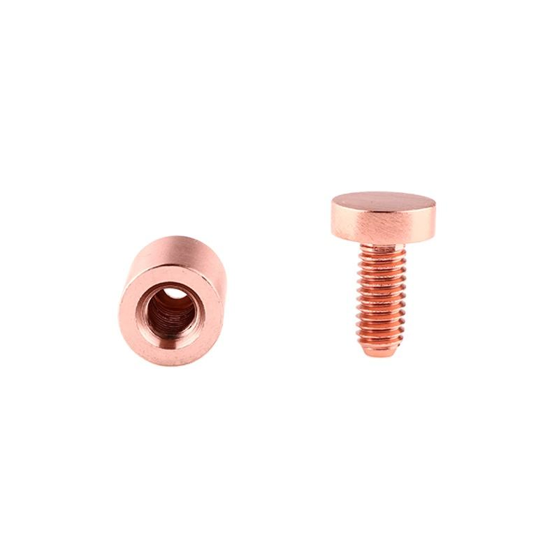Elegant Rose Gold Mirror Glass Standoffs for Displays