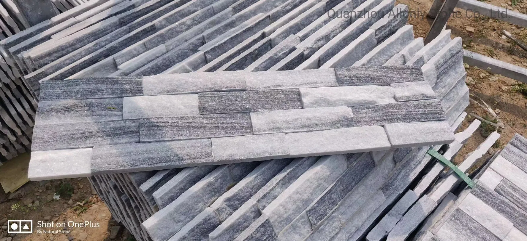 Cloud Grey Quartzite Cultural Stone Panel and Stacked Stone for Wall Cladding and Kitchen Backsplash