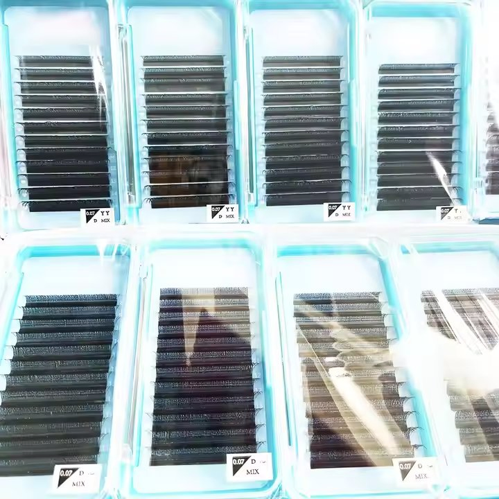 Lash Supplier 0.03 0.05 0.07 Cashmere Custom Logo Lash Extensions Soft Dark Fluffy Volume Individual Easy Fan Lash Extension