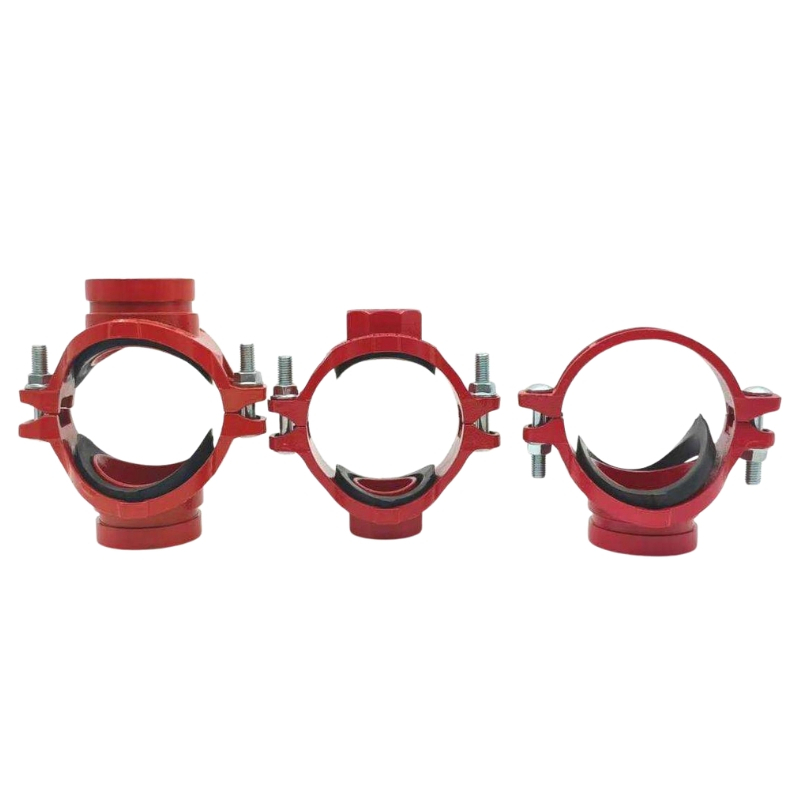 FM UL Pipe Fire Fighting Grooved Pipe Fitting Grooved Outlet Mechanical Cross