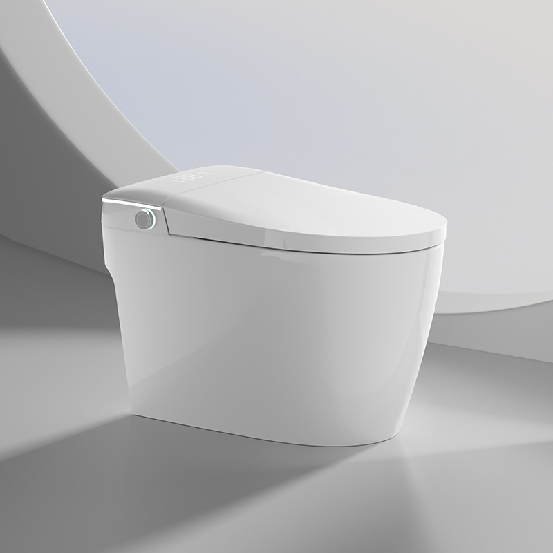 Luxury Floor Mounted U Shaped Ceramic Toilet Bowl Intelligent Smart Toilet