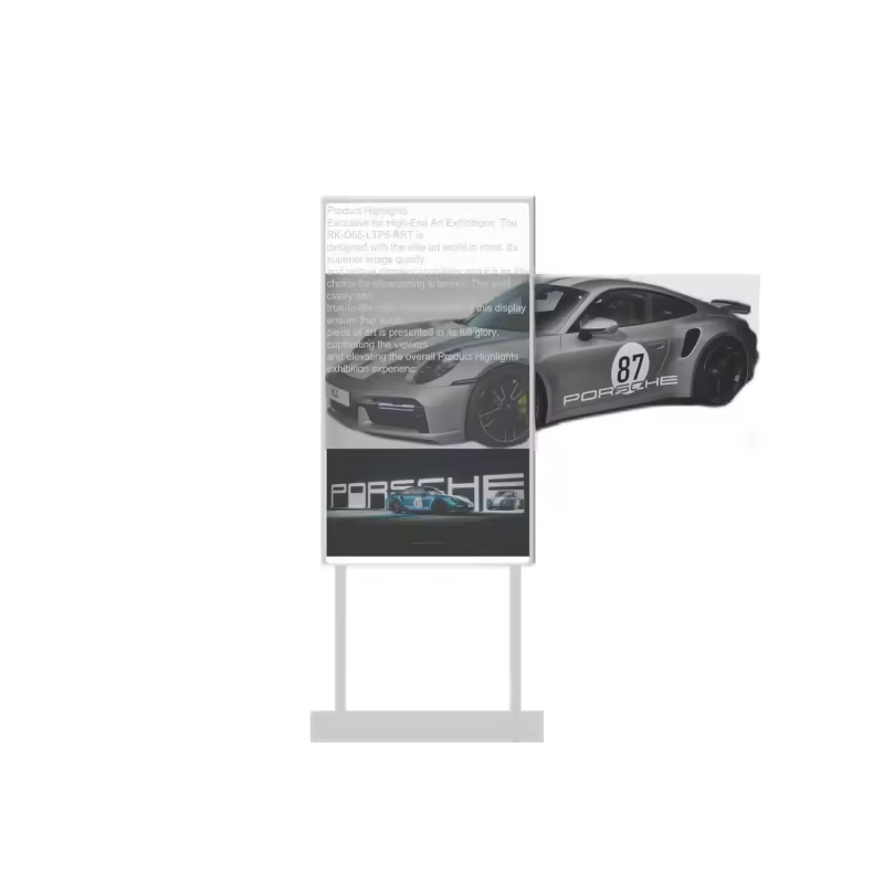 Transparent OLED Display Indoor Digital Signage HD Touch Screen OLED Android or Windows Moving Ai Digital Man Advertising Machine