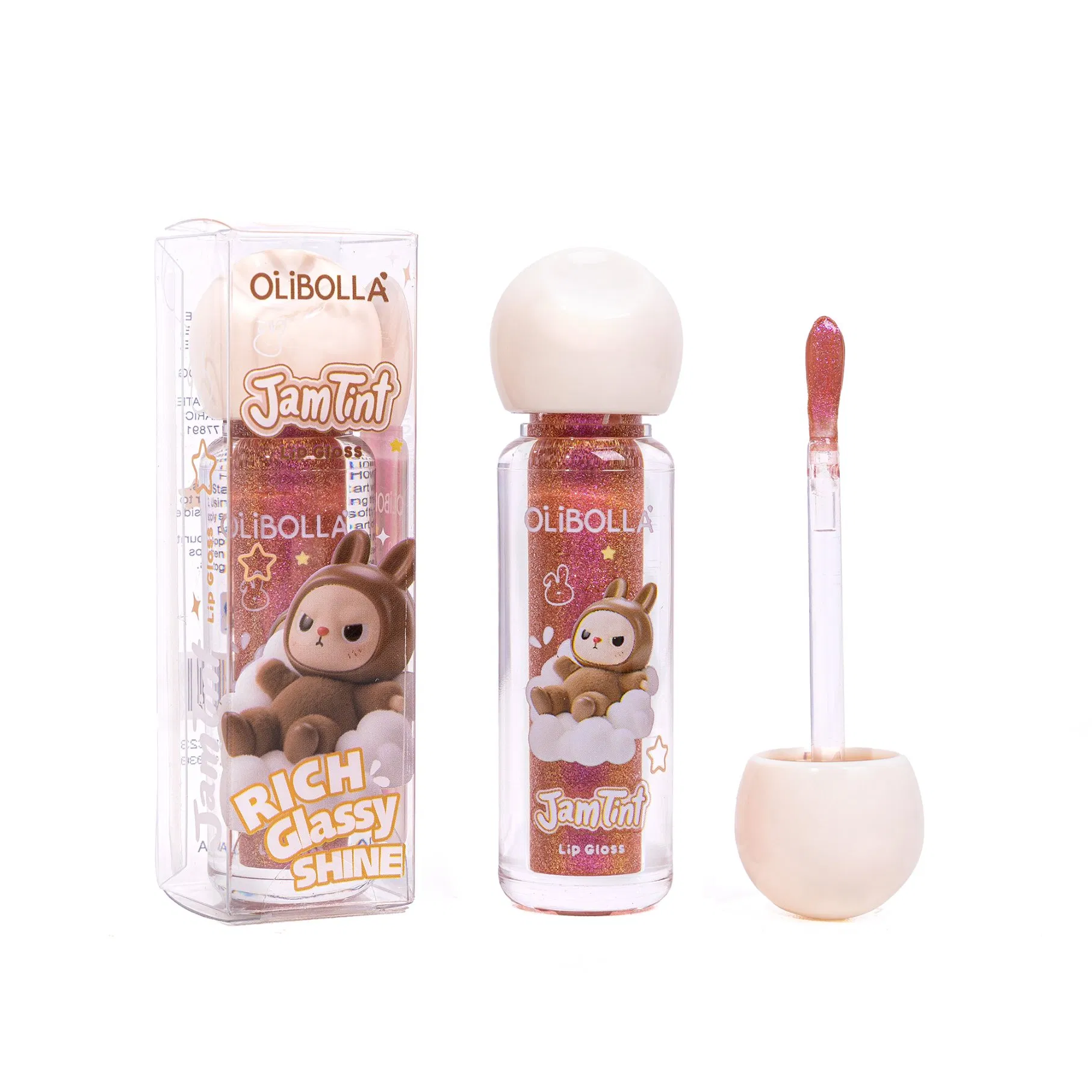 Wholesale Cosmetics Waterproof Long Lasting Private Label Vegan Organic Glitter Lipgloss