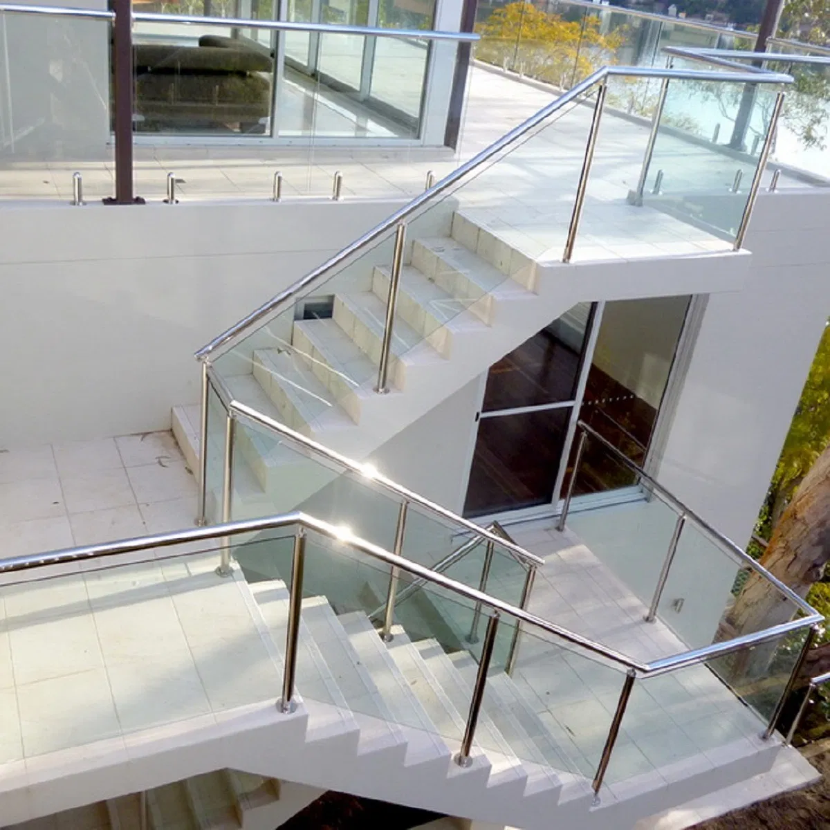 Idl Stainless Steel Handrail Glass Fence Panel Balcony/Stair Railing Staircase Balustrade