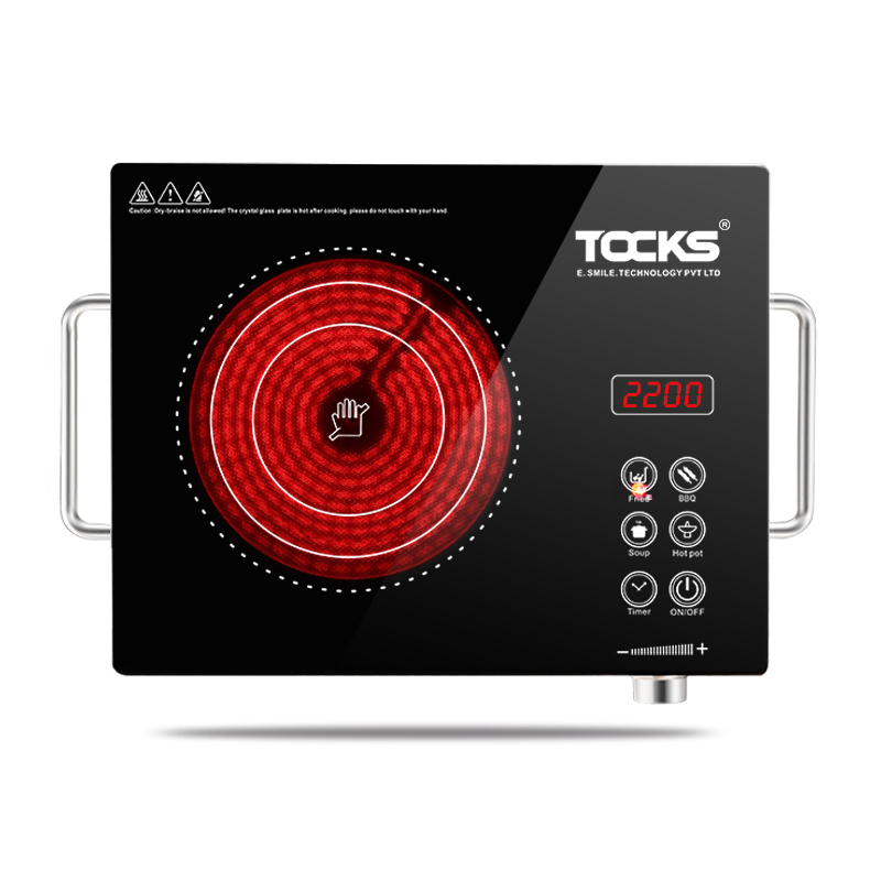 2200W Touch panel power control knob infrared radiant cooktop induction stove for kitchen CC-111