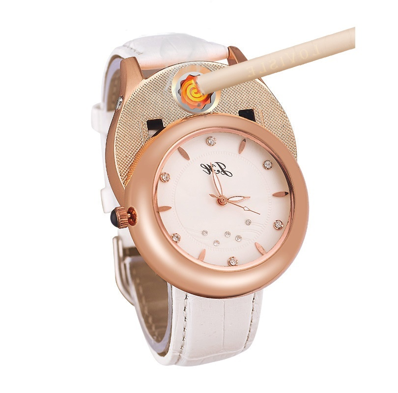 Women Wristwatch Fashion Built-in Lighter Female Watches for Ladies