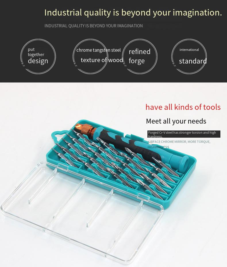 Precision Manual Screwdriver Tool Set: Repair Kit for Mobile Phones, Clocks & Small Electrical Appliances