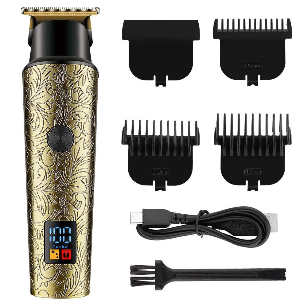 Gold Electric Hair Cutting Machine Rechargeable New Hair Man Trimmer