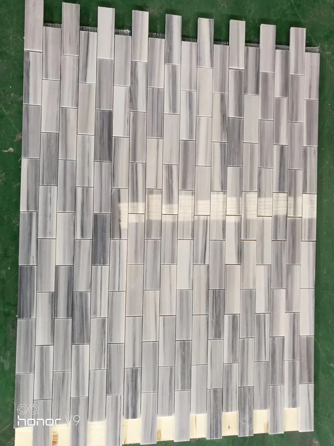 Lava Grey Andesite / High Quality Floor & Wall Herringbone Mosaic Tiles