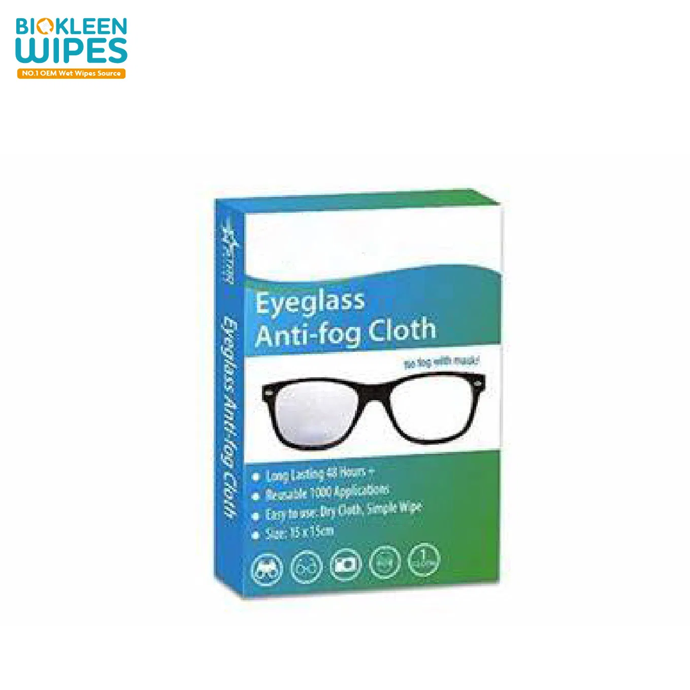 Biokleen 100CT Box Lens Wipes Amazon Disposable Antifog Lens Wet Wipes Care Eye Lens Cleaning Wipes