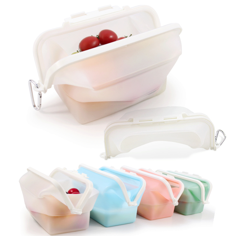 Kitchen Accessories Silicon Manufacturer Large Reusable Freezer Safe Collapsible Silicone Food Storage Bag