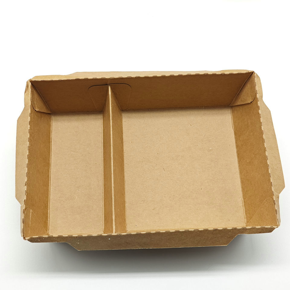 Taichen 2 Compartment Kraft Paper Box with Lid