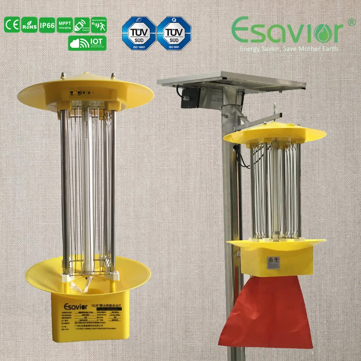 Solar Insect Killer Lamp for Agriculture Insect Pest Mosquito Fly Cockroach Moth