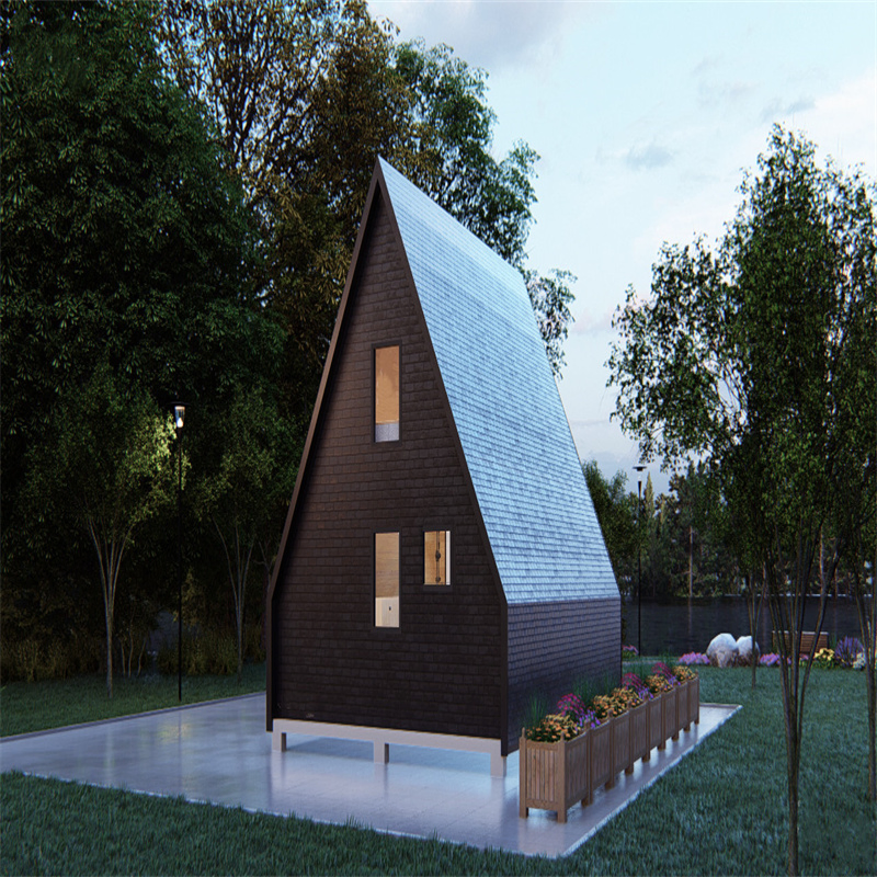 Luxurious 1 2 Bedroom Container House Movable House a Frame Prefab Triangle House with Loft