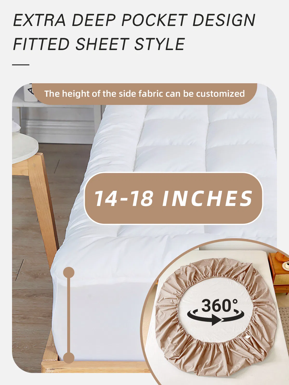 90GSM Knitted Fabric Waterproof Mattress Cover