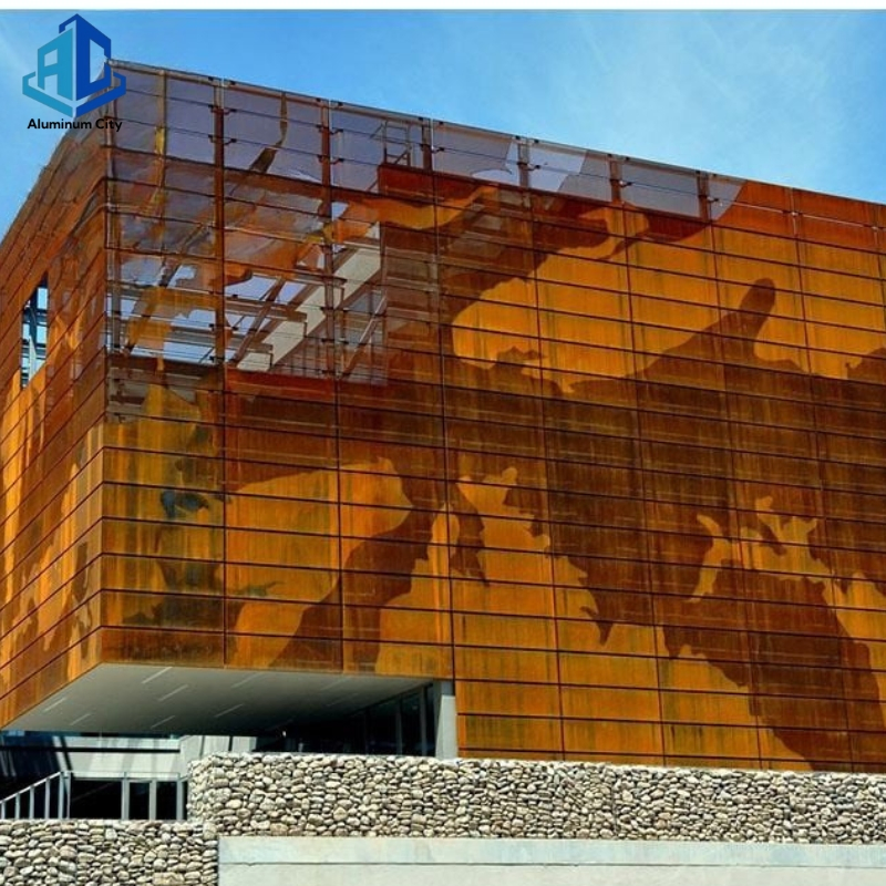 Laser Cut Corten Steel Garden Screen Panel for Outdoor Privacy & Landscape with Perforated Design