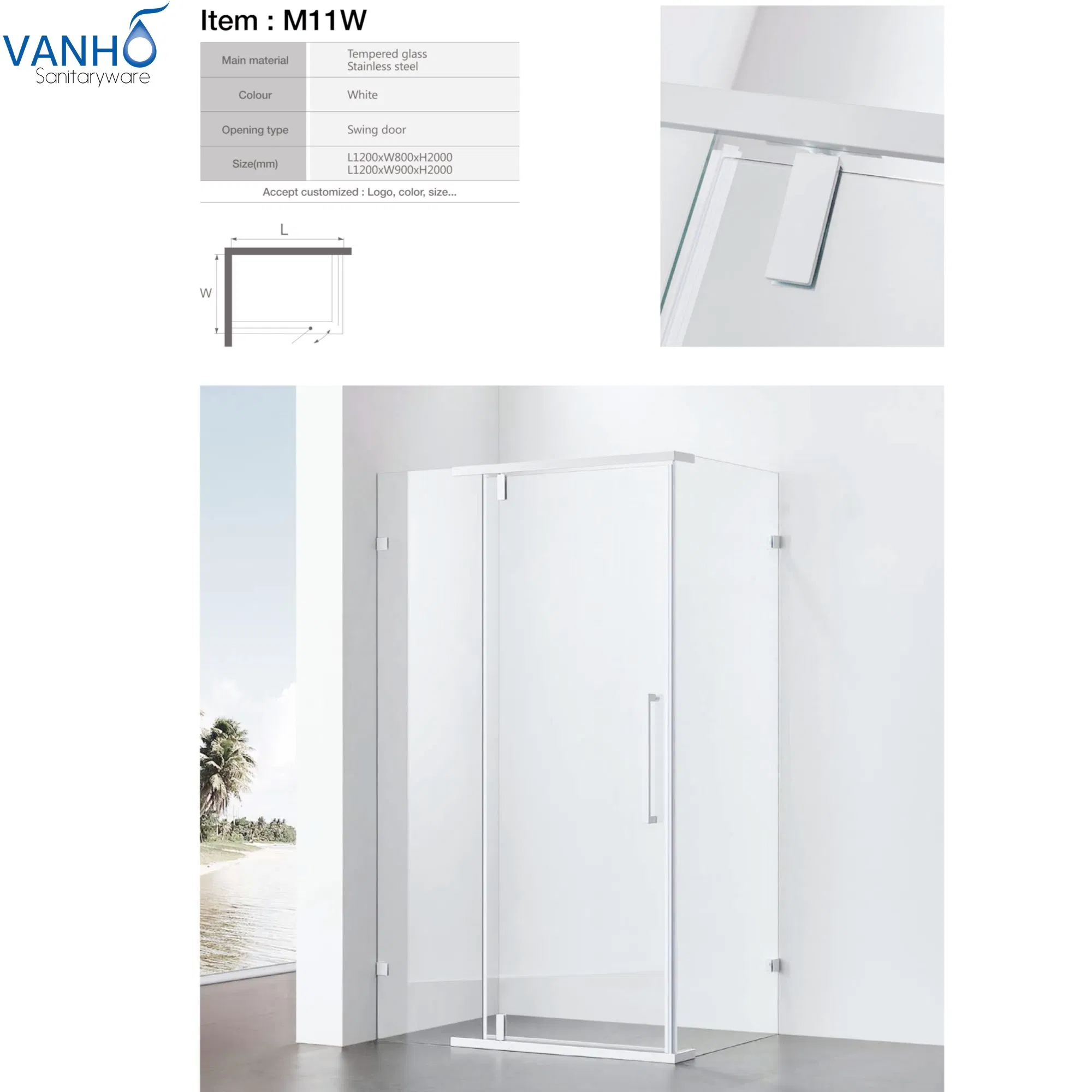 Affordable Shower Enclosure, Waterproof Anti-Leak Design, Factory Direct Price Showerroom