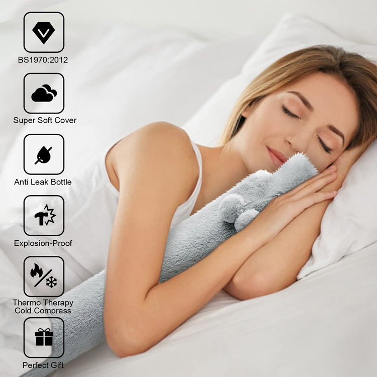 Amazon Hot Water Bottle Soft Cover Rubber Hot Water Bag