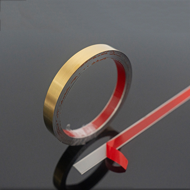 Self-Adhesive Stainless Steel Edge Banding Strip Seamless Trim for Furniture & Decor
