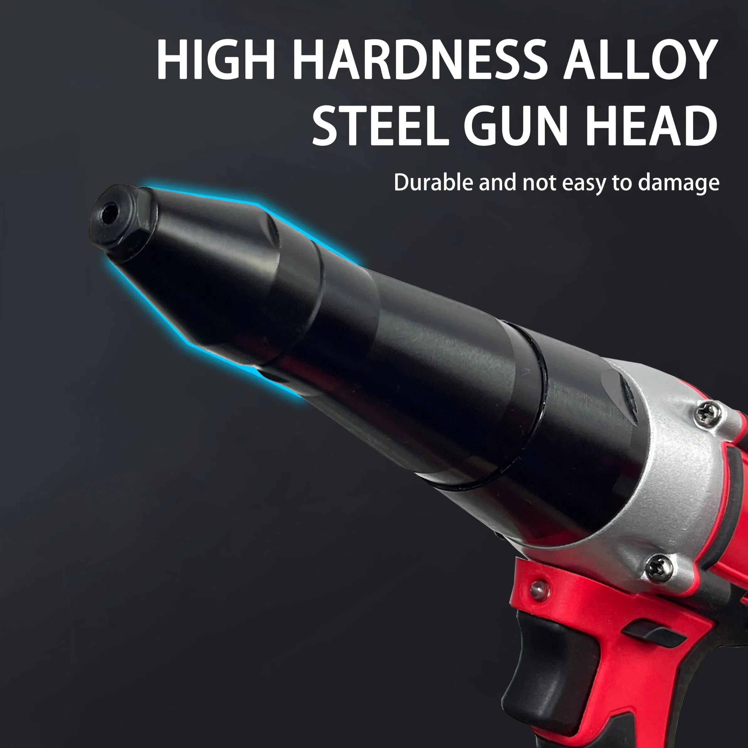 High Strength Alloy Steel 20V Brushless Pistolet Riveter Nietpistole Riveting Gun with Rapid Heat Dissipation