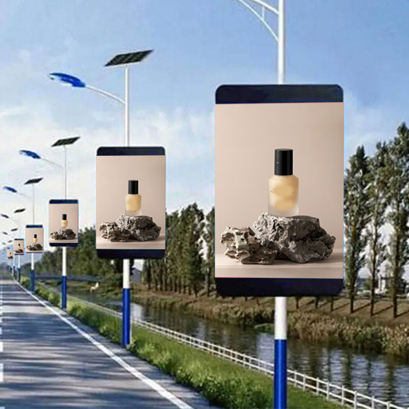 Street Outdoor Pole LED Display for Advertising Screen