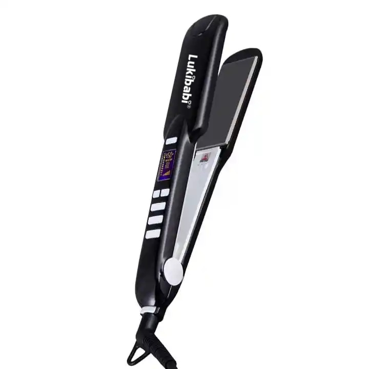 Titanium Hair Straightening New 2 in 1 Hair Straightener Portable with Clip 360 Degree Rotating Line Hair Flat Iron Styling