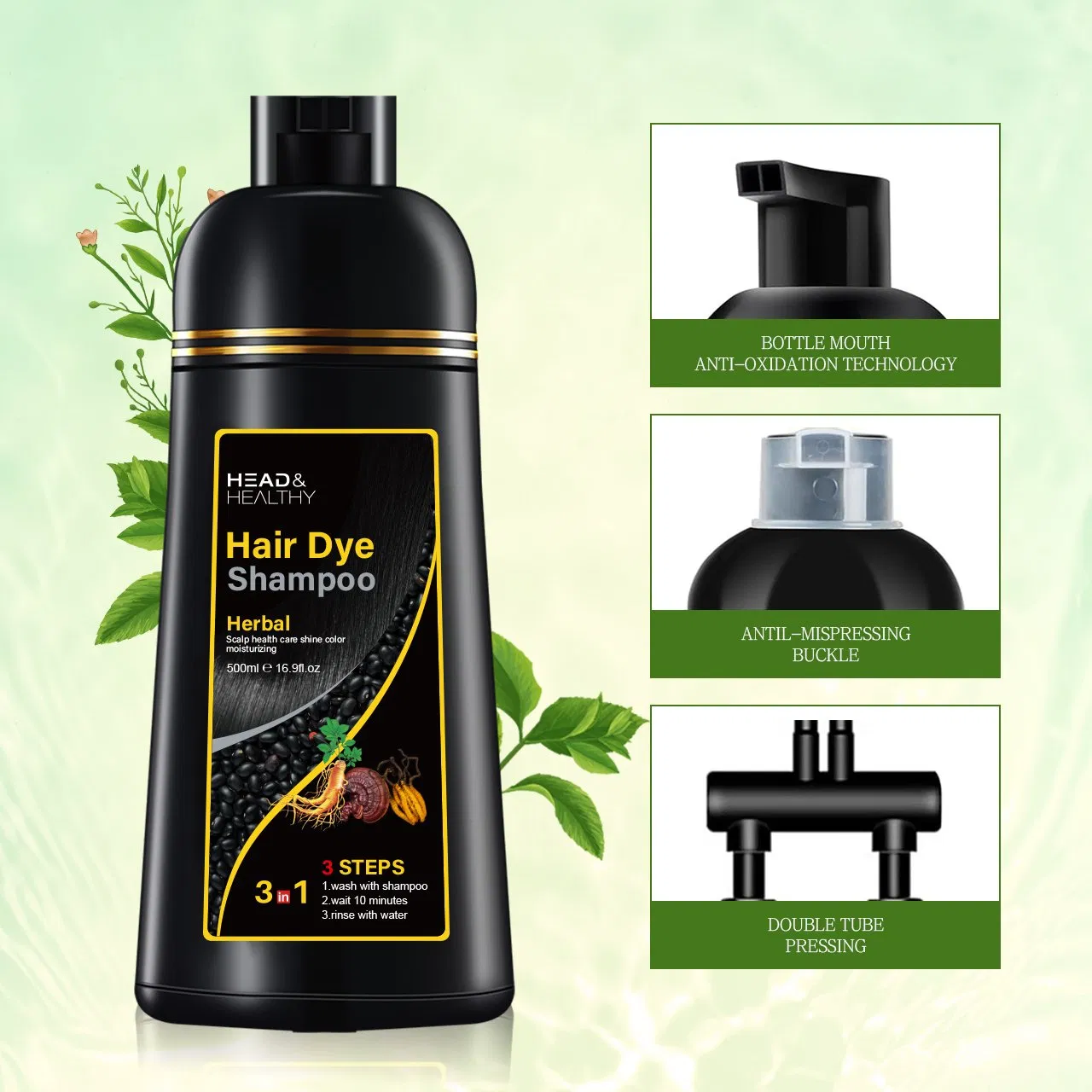 Tinturas De Cabelo Black Hair Shampoo Covers Gray Dye Hair Color Brand Names Productos Para EL Cabello