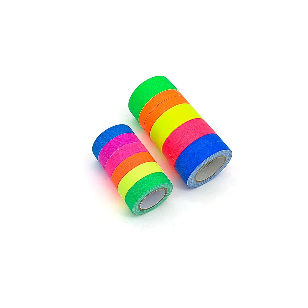 UV Fluorescent Flashlight Cloth Tape Matte Cotton Hollywood Movie Filming Tape Black Light Party