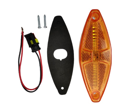 Светодиодный боковой габаритный фонарь с оптической полосой и встроенным отражателем