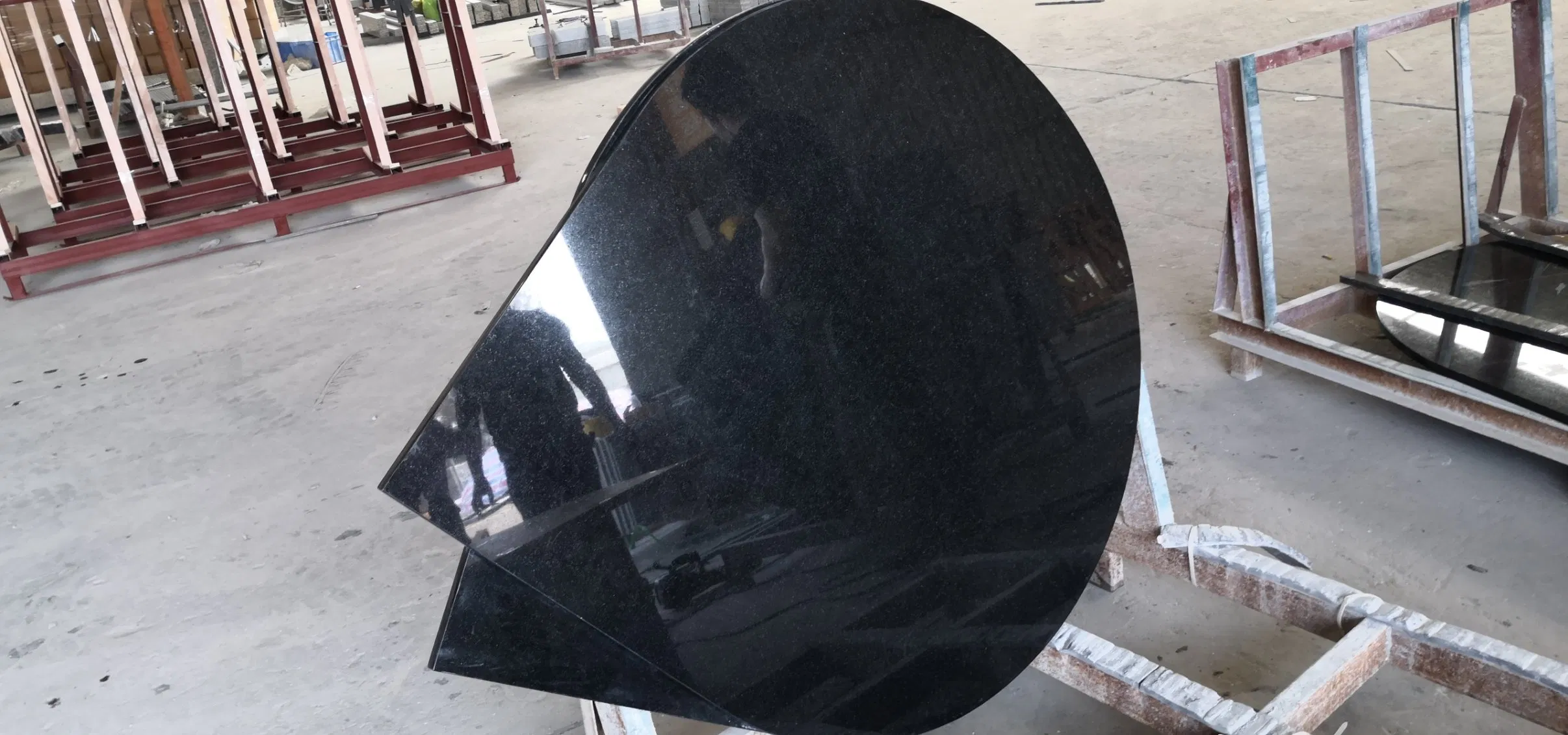 Pure Black Granite Stone Slab for Fireplace Parts Sets & Accessories Stove Teardrop Hearths Pad