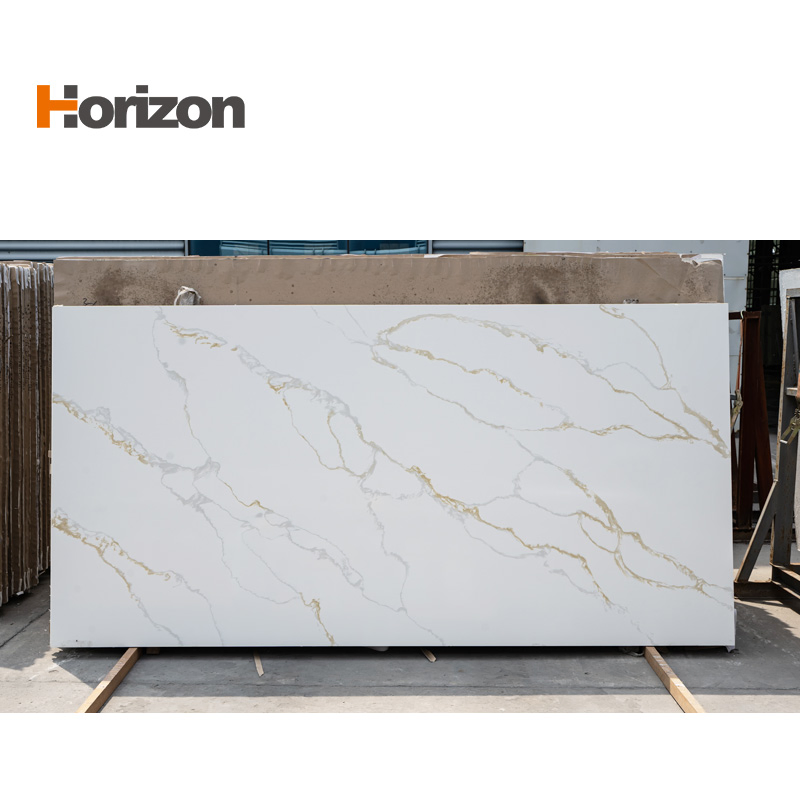 Calacatta Gold Thickness 15/18/20/30mm Ultra White Background Quartz Stone