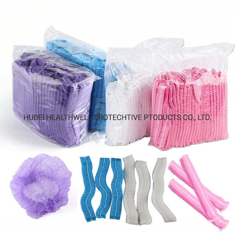 High Quality Disposable PP Non-Woven Clip Cap / Mob Cap, with Single Elastic
