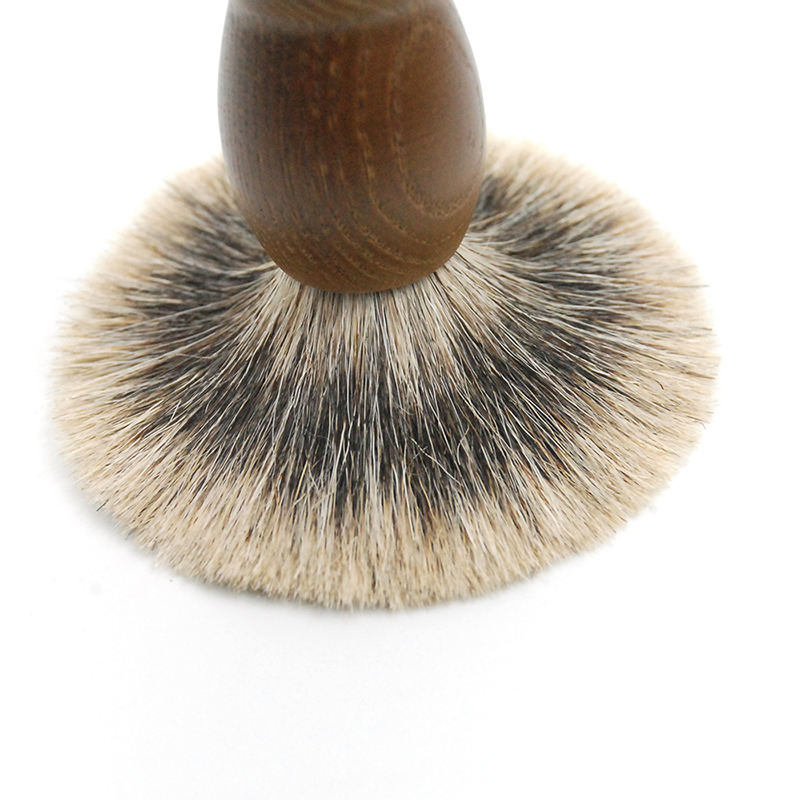 Soft Bristle Travel Eco Friendly Badger Silvertip Custom Small Beard Wooden Shaving Brush
