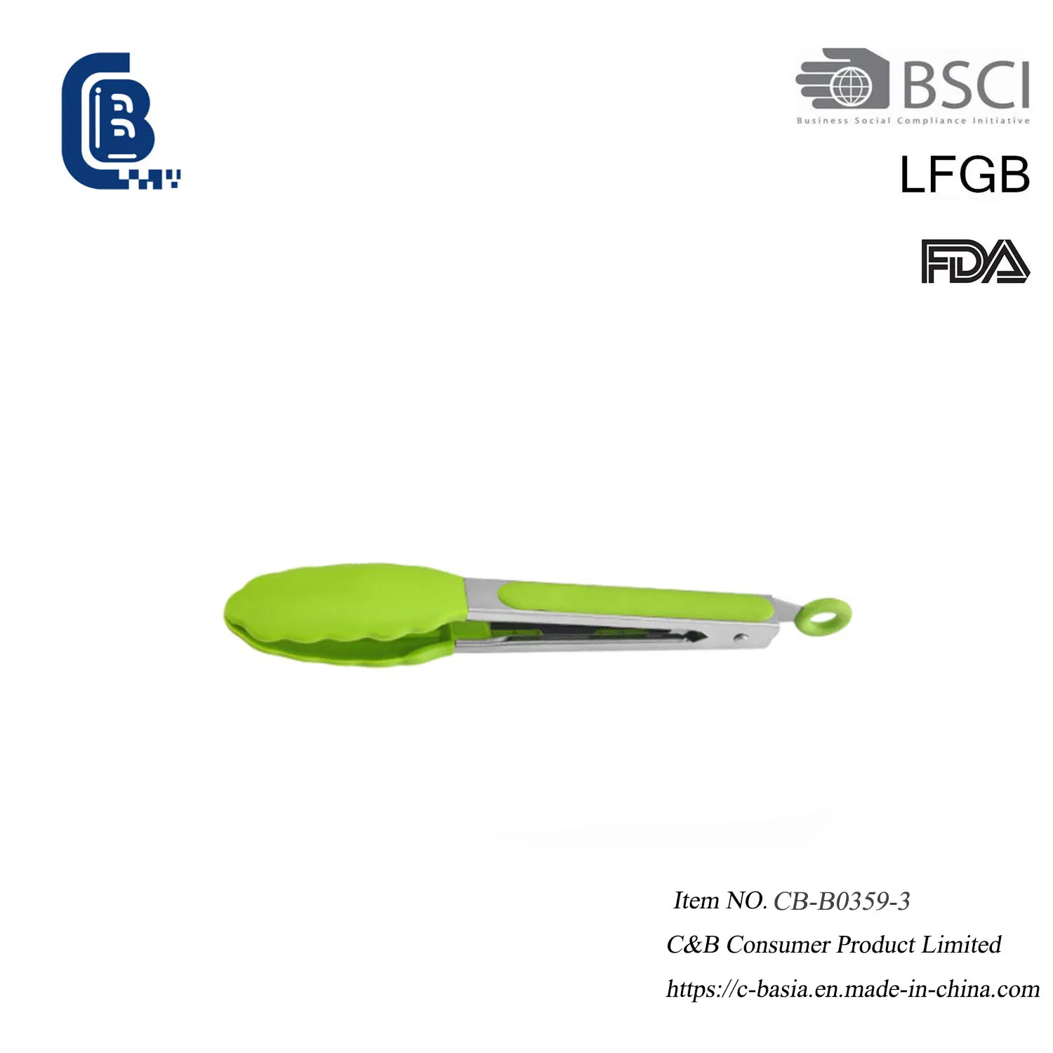 9 Inch Silicone Kitchen Tongs for BBQ Grilling Salad Bread and Serving