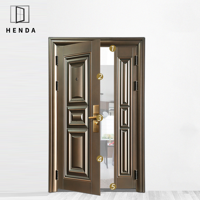 Building Material One and Half Leaf Steel Main Door with Good Price