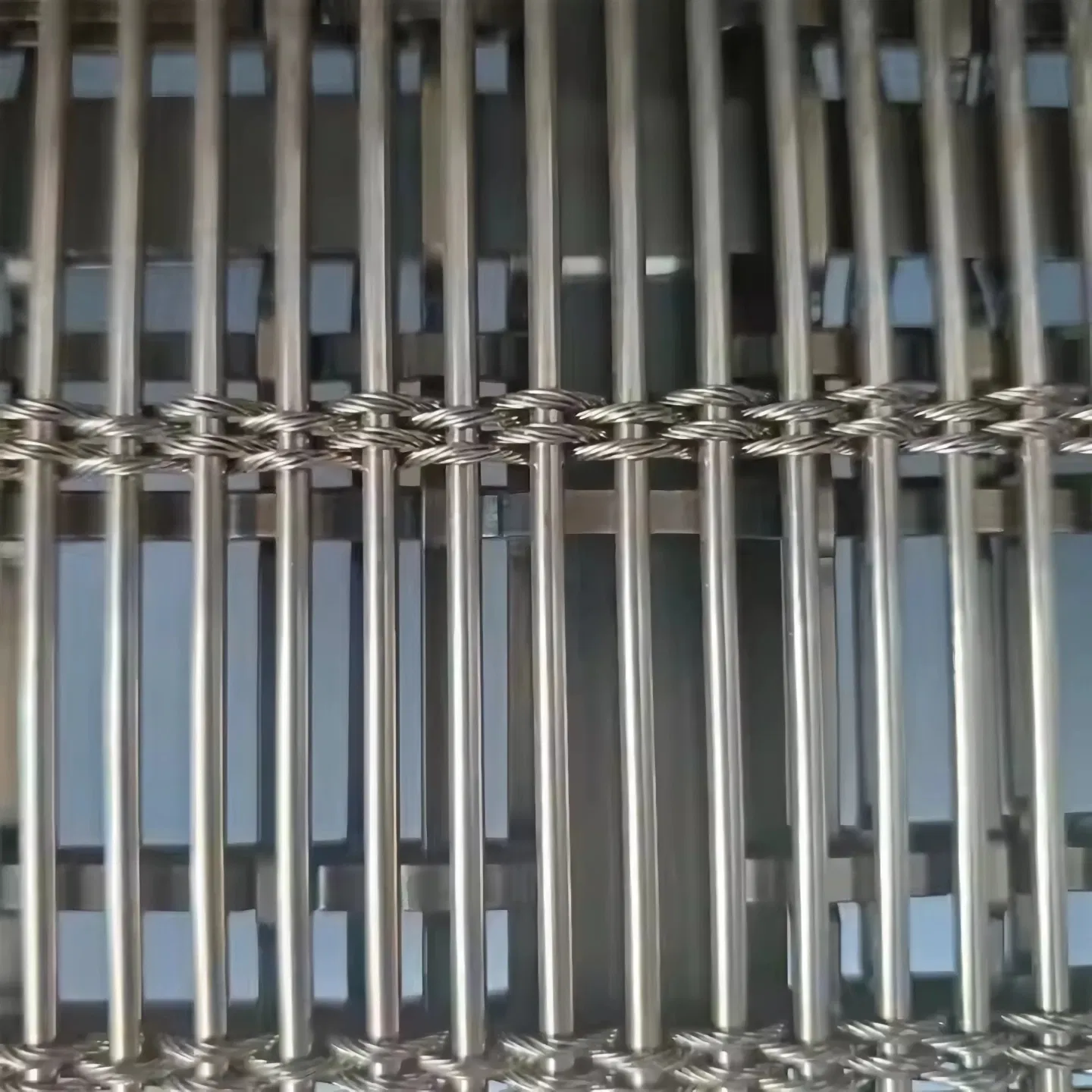 Mesh for Decorative Curtain Brass Metal Woven Wire Copper 5mm High Quality Plain Weave Stainless Steel Chain Link Mesh 10mm 2m