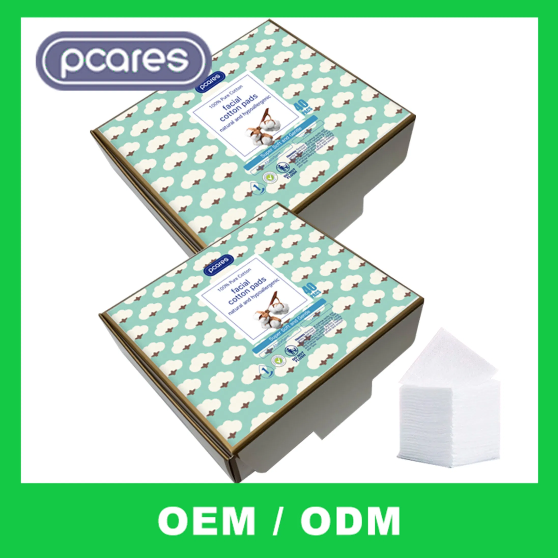 ODM Premium Organic Facial Cotton Pads for Gentle Cleansing