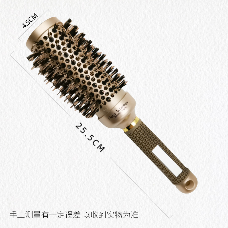 Barber Round Brush Hairdressing Personal Care Durable Material Boar Bristl