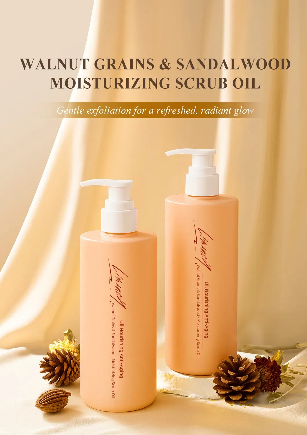 OEM ODM Walnut Grains & Sandalwood · Moisturizing Body Scrub