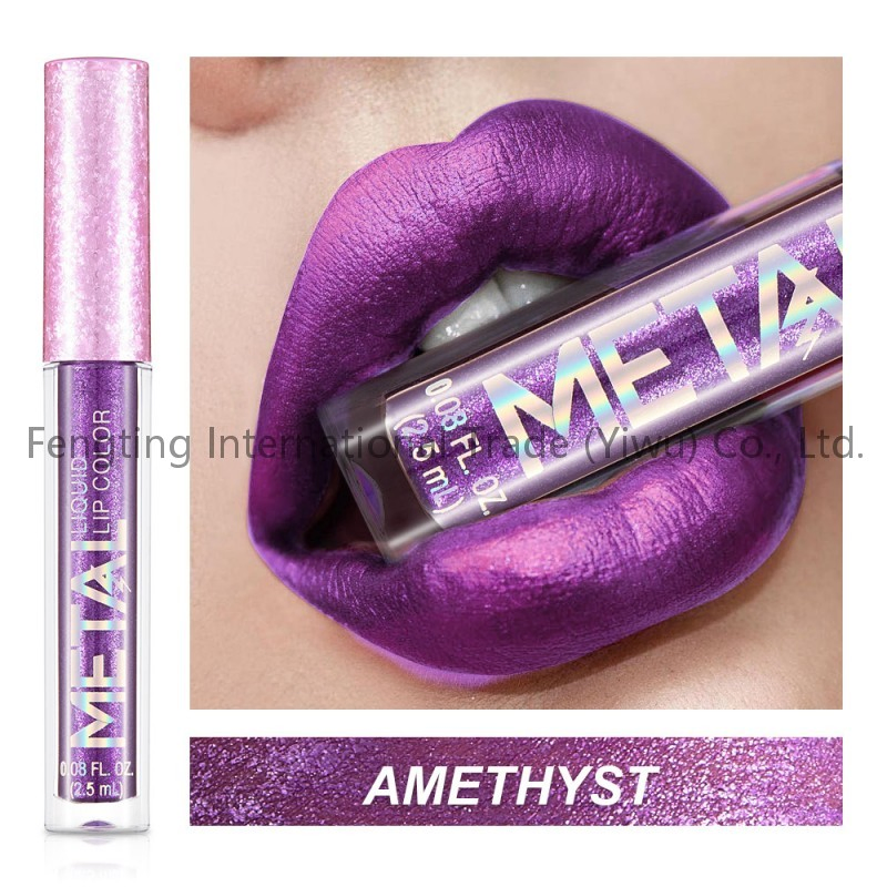 Wholesale Metal Waterproof Not Stick to Cup Long Lasting Private Label Pearl Gloss Beauty Makeup Metallic Matte Liquid Lipstick