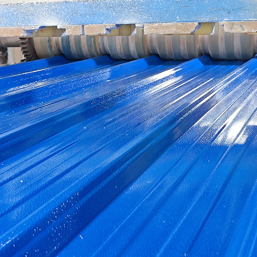 Insulated House PVC Roofing Sheets Exterior Roof Color Coated Trapezoidal UPVC Plastic Corrugated Polycarbonate Roof Tiles Sheet