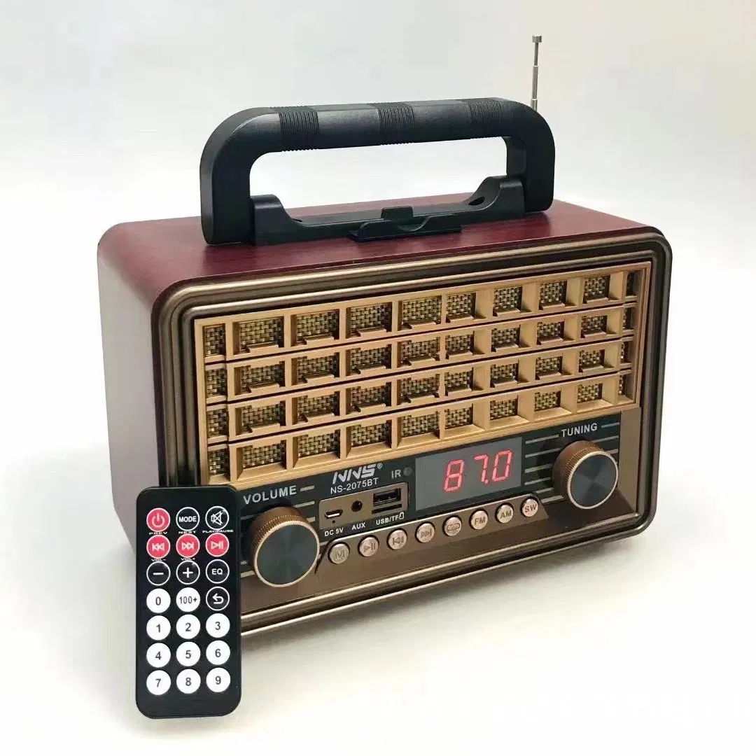 Ретро радио NS-2075BT с Bluetooth, деревянный корпус