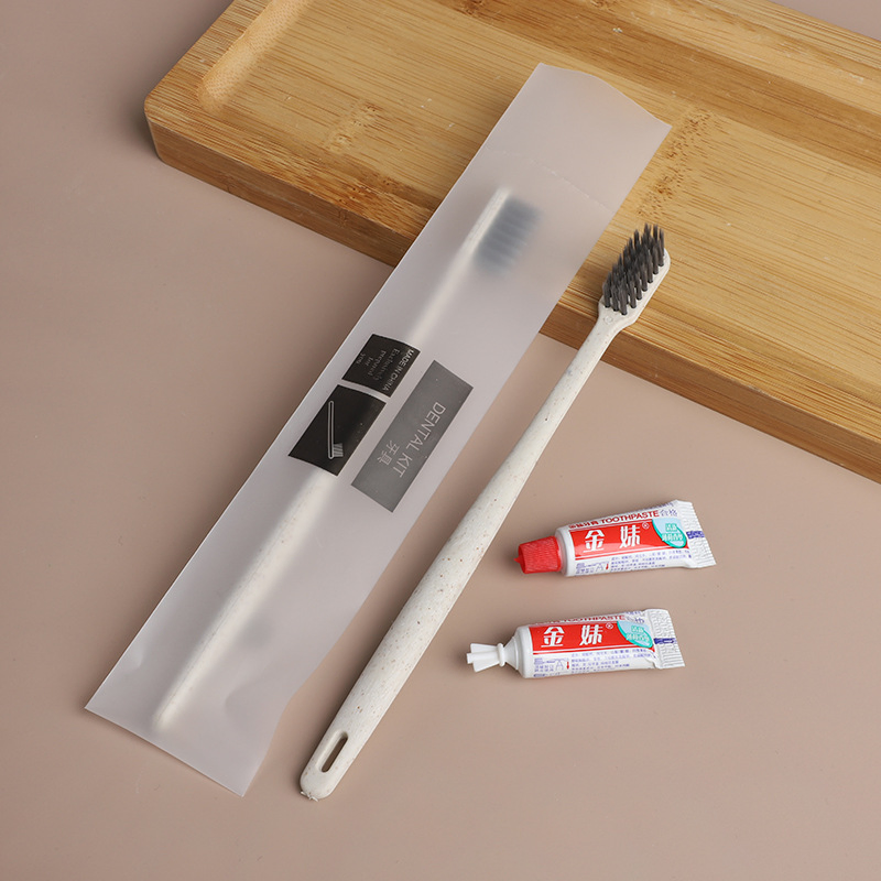 Travel Kit with Hotel Toothbrush and Mini Toothpaste Amenities